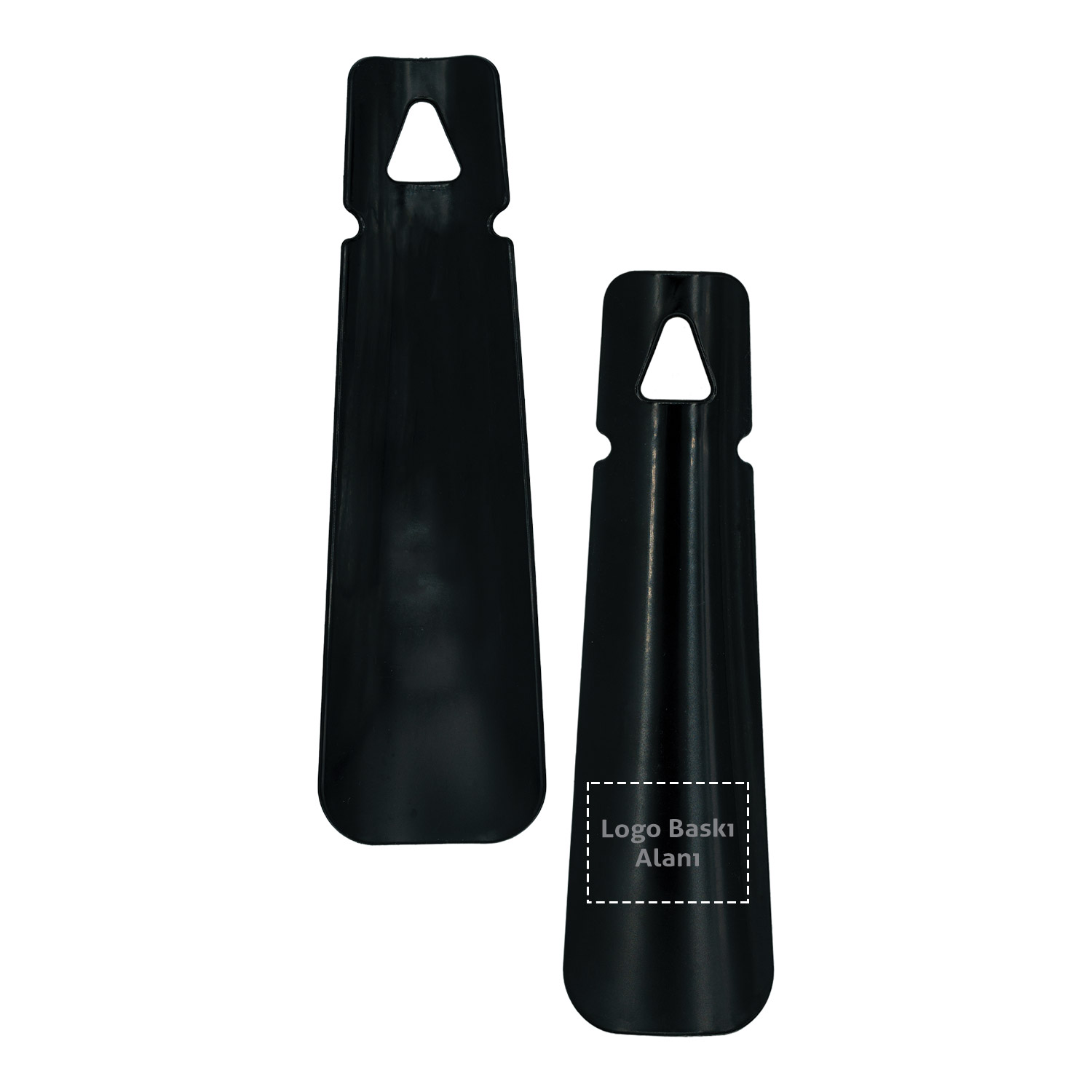 PL Printed Plastic Shoehorn Black PL Printed Plastic Shoehorn Black