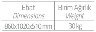 ahşap servis arabası ebatlar