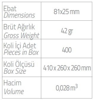 one şampuan ebatlar