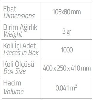 platin duş bonesi ebatlar